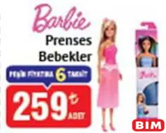 BARBİE PRENSES BEBEKLER OYUNCAK BEBEK fiyat ve kampanya bilgisi
